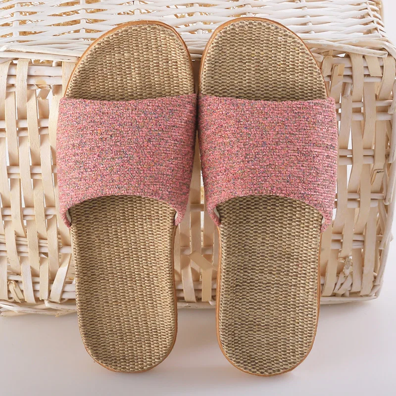 Льняная женская обувь Соответствие цвета обуви Домашняя для отдыха Летние