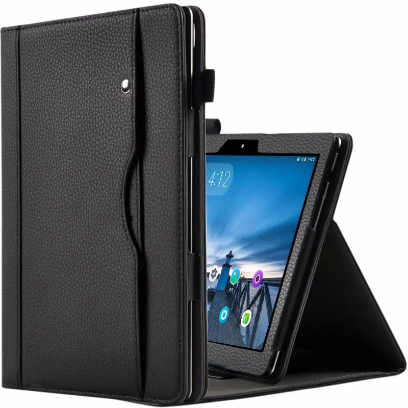 Чехол для планшета с подставкой из искусственной кожи чехол для lenovo Tab5 10 Softbank 801LV 10,1 дюймов смарт-чехол Защитный корпус+ ручка