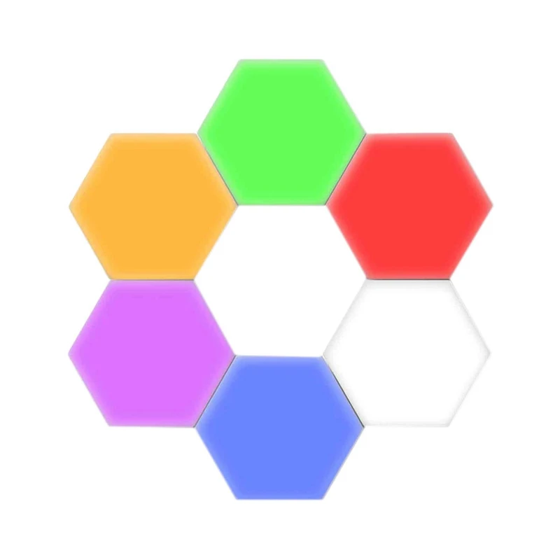

Colorful Quantum Lamp Led Hexagonal Lamps Modular contact Sensitive Night Light Magnetic Hexagons Creative Decoration Wall