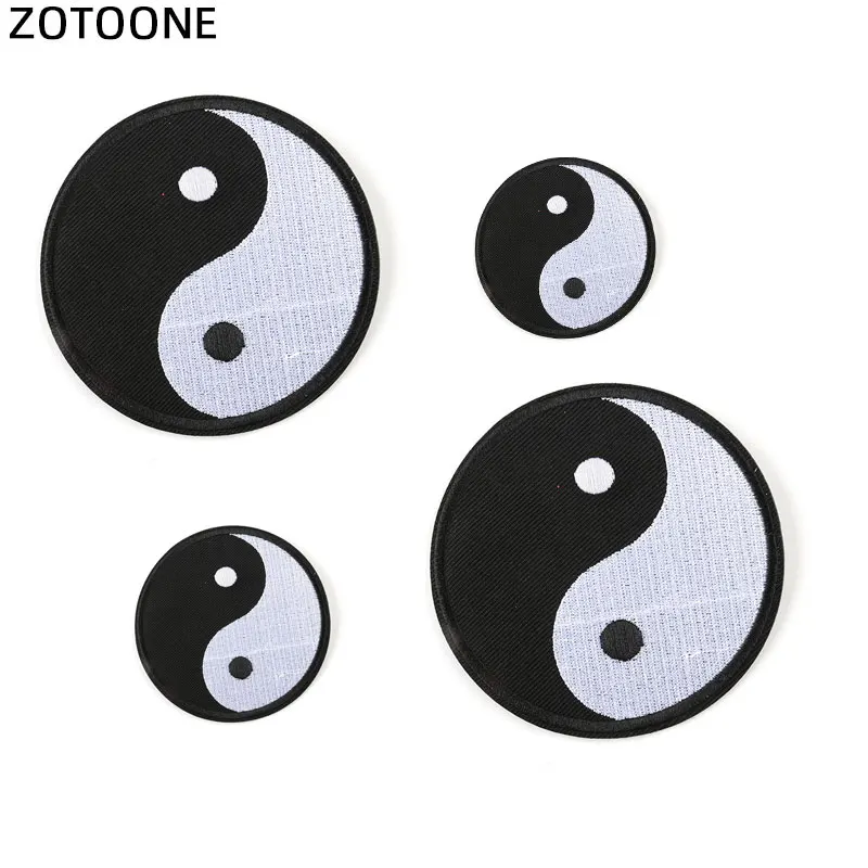 ZOTOONE китайская Кунг Фу Parches вышивка утюг на патчи для одежды DIY Круглый Логотип Одежда аппликации вышитые патч G