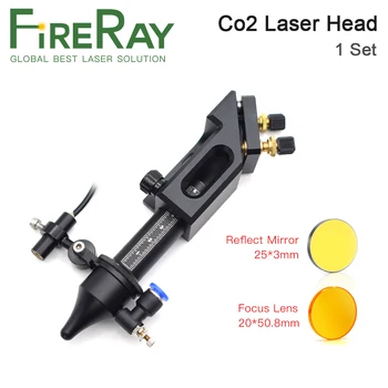 

FireRay CO2 Laser Head for Focus Lens D20mm F50.8 Reflect Mirror 25mm for Laser Engraving and Cutting Machine
