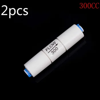 

2pcs Water Filter Parts RO Flow Restrictor 300CC-1500CC With 1/4" Hose Quick connection Reverse Osmosis Machine