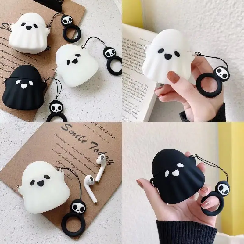 

Creative cartoon ghost wireless bluetooth earphone protective case for AirPods 1 2 earphone accessories