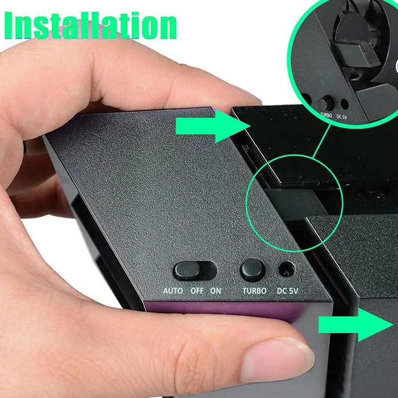 Cooling fan gaming cooling fan For PS4 Console Cooler Cooling Fan Studyset PS4 USB External 5-Fan Super Turbo Temperature Control Playstation 4 Console