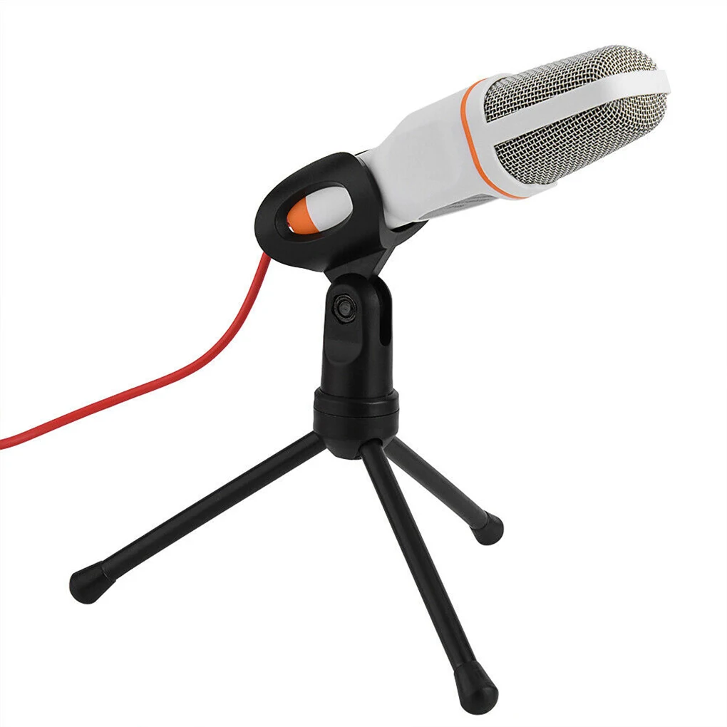3,5 мм Аудио Проводные Стерео конденсаторный SF-666 микрофон с держателем Стенд клип для ПК в чатах пение караоке ноутбук