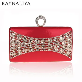 

Fashion Knucklebox Day Clutches Ring Diamond Crystal Evening Bags Clutch Bag Hot Styling Lady Wedding Bags SFX-A0008