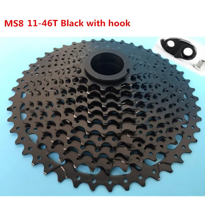 SunRace 11 скоростная кассета CSMS8 CSMX8 11-46T велосипедная кассета для Shimano SRAM маховик Sunrace 11-46; 11 скоростная кассета хорошего качества - Цвет: MS8 Black with hook