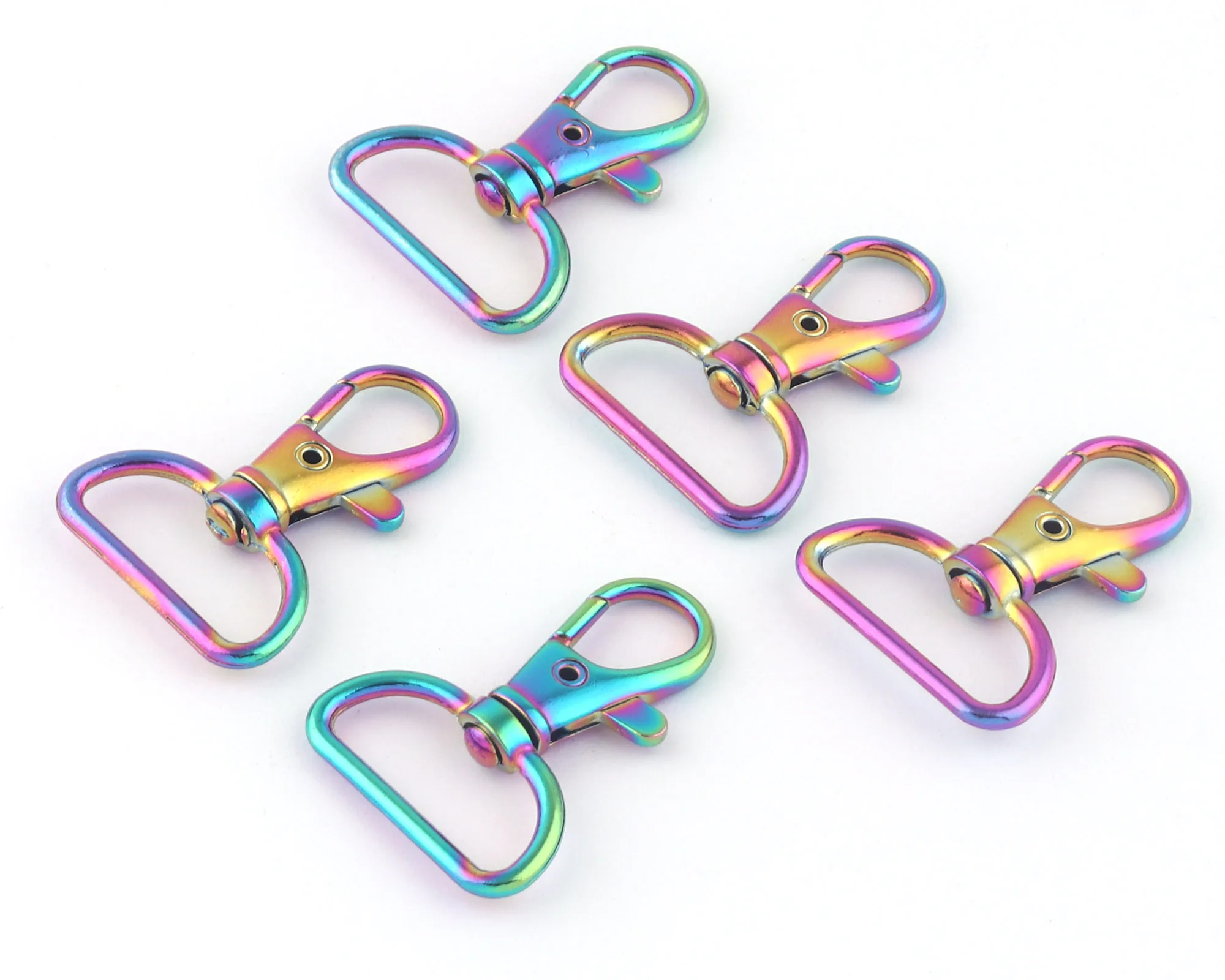 

25mm Rainbow Swivel Clasps Claw Lobster Clasps Purse Bag Handbag Clip Jewelry Findings Key Ring Clip Metal Strap Trigger Clasp