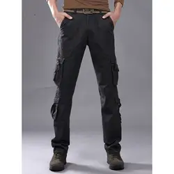 2019 осенние мужские брюки карго армейские брюки мужские с несколькими карманами верхняя одежда прямые брюки милитари мужские брюки