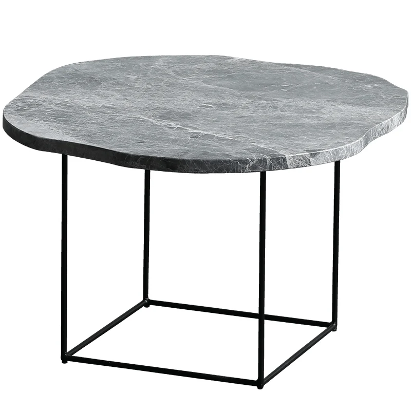 Угловая Декоративная скатерть, аксессуары, современный минималистский свет, Роскошный дизайнерский необычный мраморный кованый журнальный столик