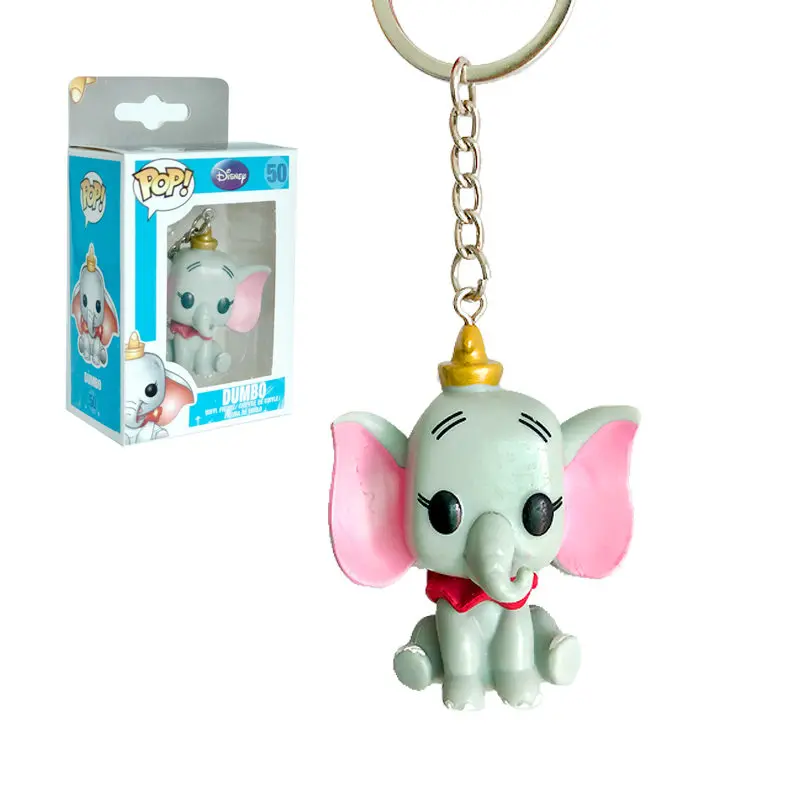 

FUNKO POP New Cartoon Movie Dumbo Pocket Keychain toys Vinyl Action Figures Collection Model Toys for Children Christmas Gift