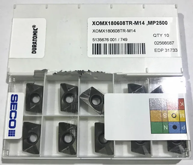 10 шт. вставки карбида XOMX180608TR-M14 MP2500