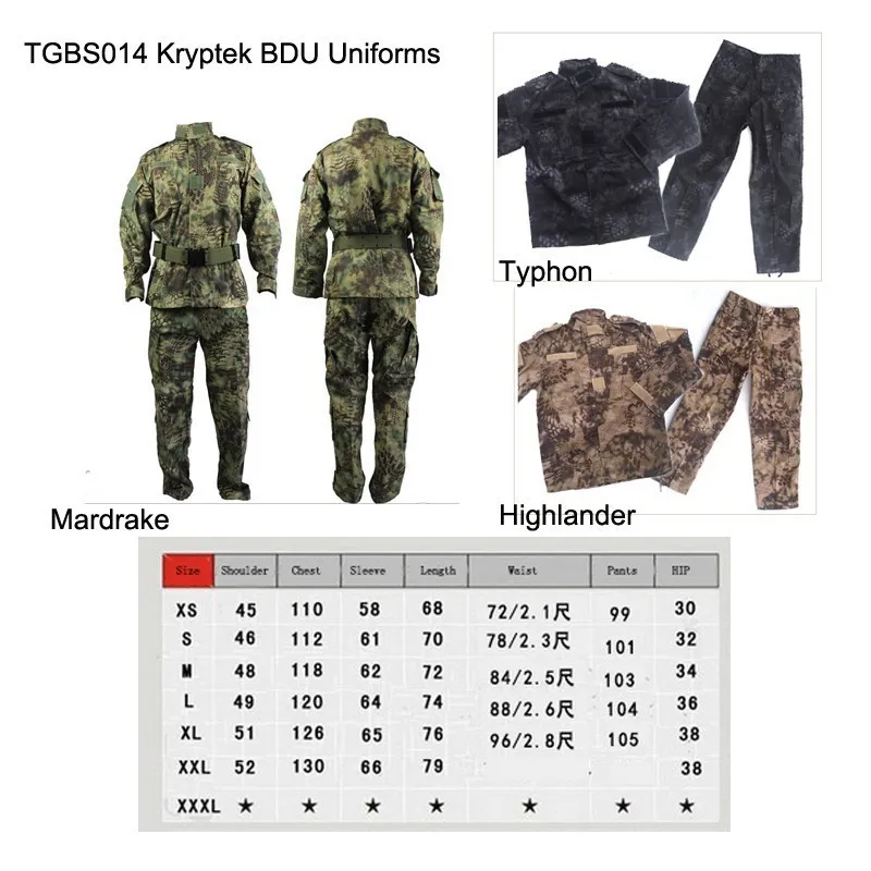 Kryptek Highlander тактическая форма Bdu(Военная куртка и колготки) армии переноски тактические брюки в зимняя форма