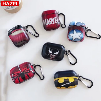

Marvel Avengers Spiderman venom Soft silicon Case for AirPods 1 2 Cover personality Bluetooth Headset Box Wireless Earphone Case