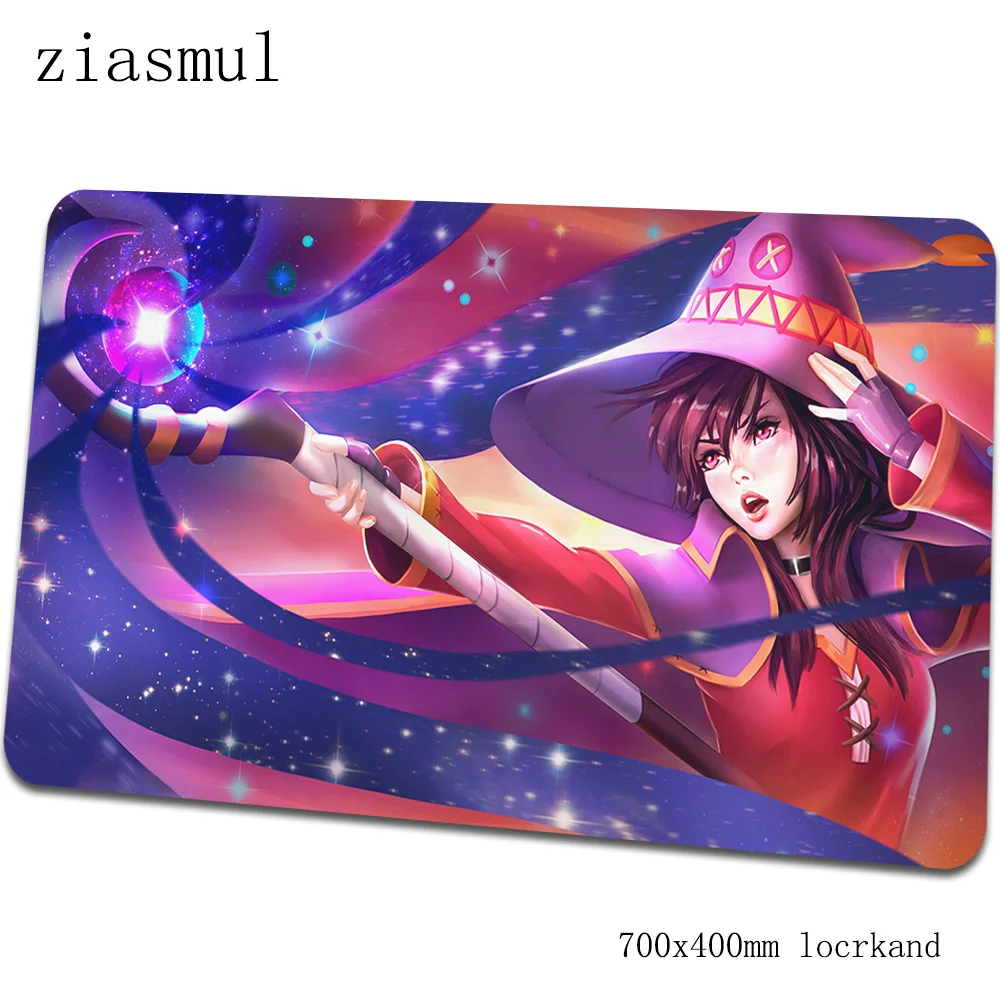 Megumin коврик для мыши с подушечкой для запястья отдых компьютерный коврик 70x40 см игровой коврик большой милый клавиатура со встроенной мышью игры ПК геймер стол - Цвет: Size 700x400x2mm