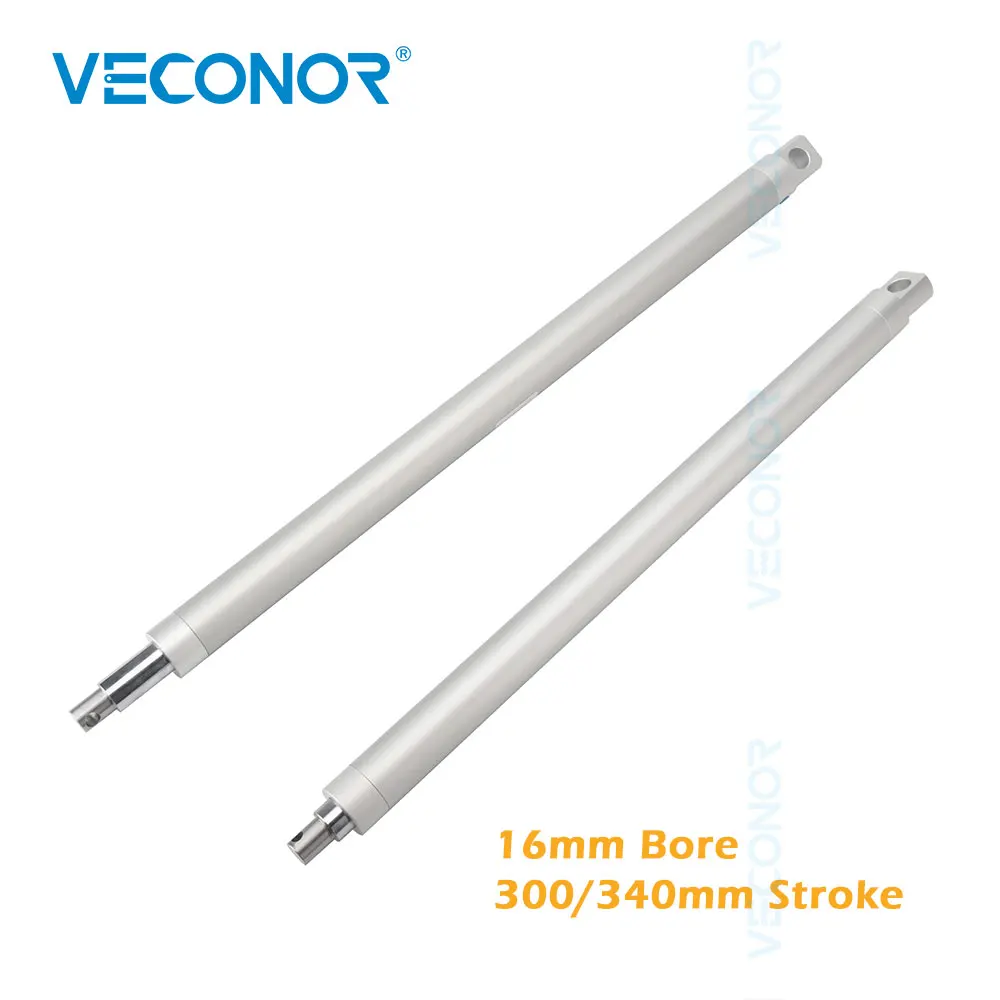 Mini Air Pneumatic Cylinder 16mm Bore 300mm 340mm Stroke Single Lever