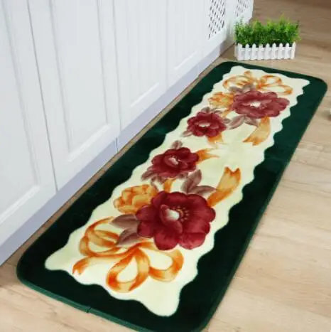 green Винтажный Длинный коврик для кухни, коврик для гостиной, спальни, коврик для входной двери, коврик для прихожей - Цвет: green