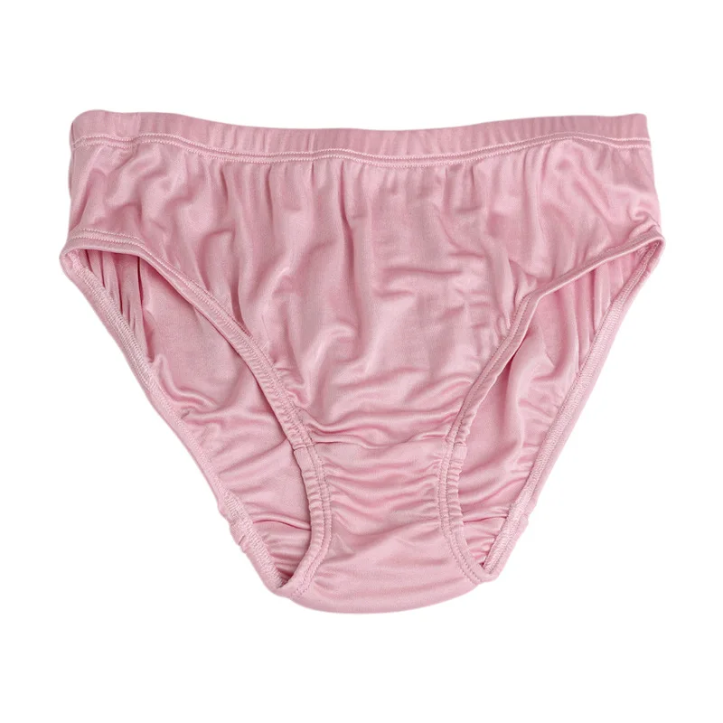 Женские трусики из 100% чистого шелка тонкие эластичные бесшовные черные