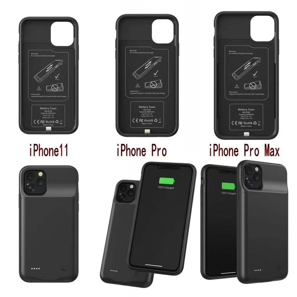 Чехол для аккумулятора для iphone 11 Pro Max 4500/3500 mah, зарядное устройство для iphone 11, внешняя задняя упаковка, чехол для зарядного устройства