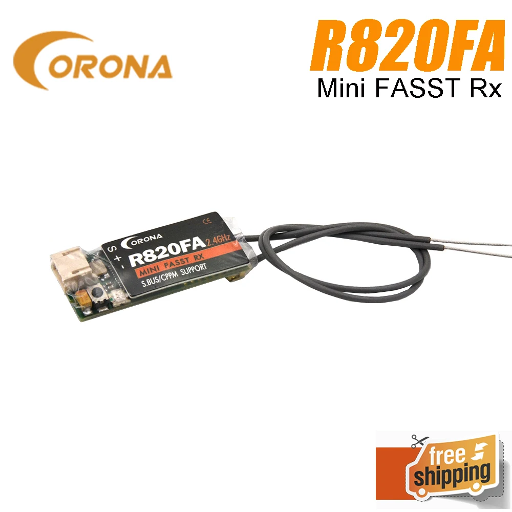 Мини приемник Corona R820FA 2 4 ГГц FASST для радиоуправляемого дрона|Детали и аксессуары| |