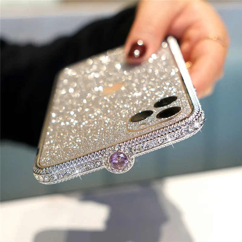 Diamond Case For iPhone 11 Pro Max XS Max XR Case Crystal Glitter Bling Rhinestone Cover For iPhone 6 6s 7 8 Plus SE 2020 Funda