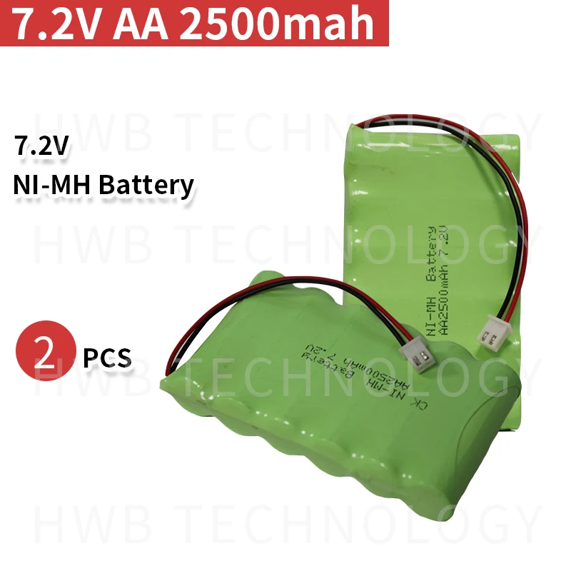 2X7,2 V AA Ni-MH 1800mAh аккумуляторные батареи с 2,54 разъемом Бесплатная доставка