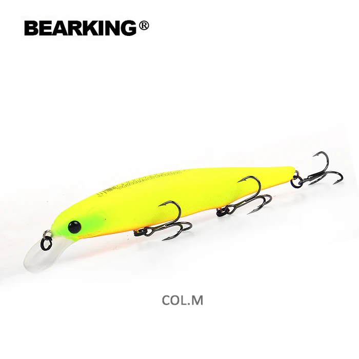 BEARKING Новинка 112 мм 15 г новая горячая модель фиксированная весовая система рыболовные приманки жесткая приманка погружение 1,5 м качество воблеры гольян - Цвет: M