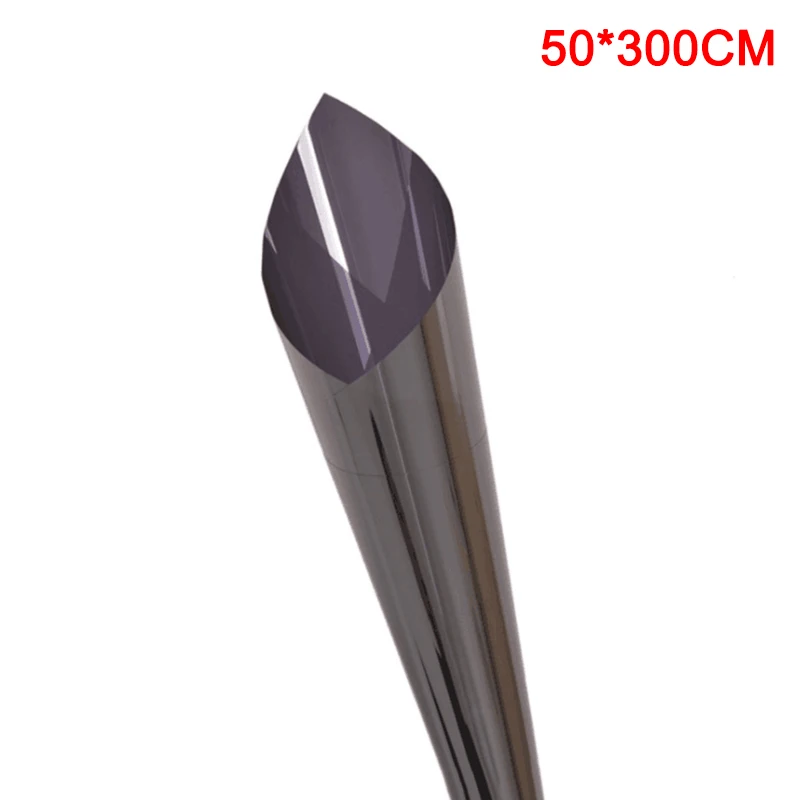 black silver L One Way Солнечная пленка контроль тепла анти пленка для окна для защиты от УФ-лучей для домашнего офиса MF999 - Цвет: black silver L