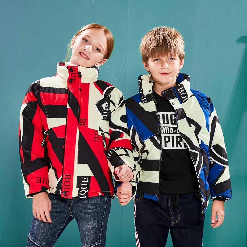 

New children's cotton coat color-matching thick warm children's cotton jacket autumn and winter cotton jacket children clothing