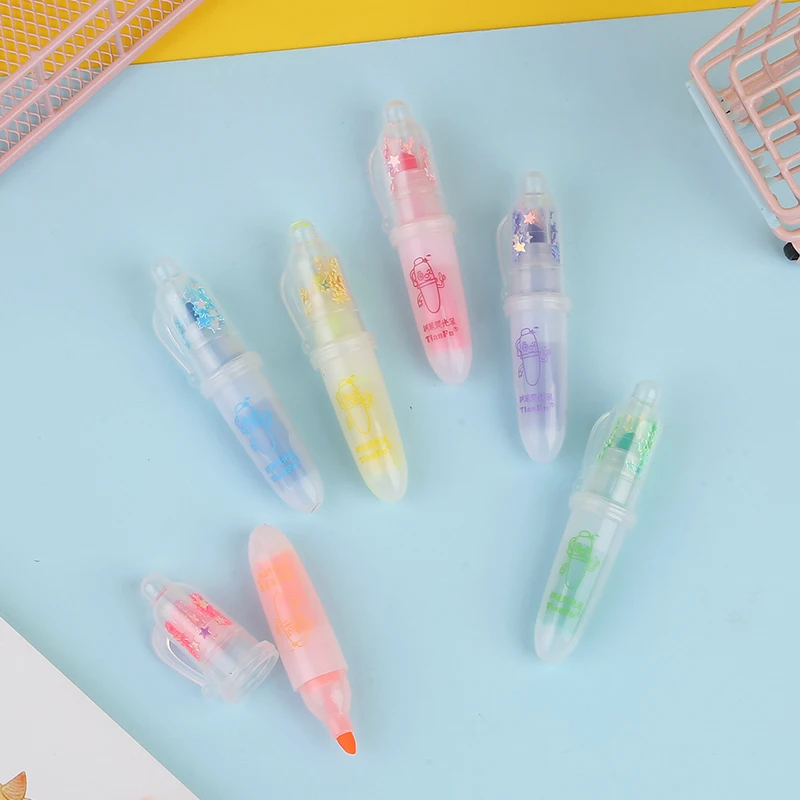 Cute Highlighter Wine Bottle Ice Cream Fountain Pen Lovely Cartoon Paint Marker Pen 1 PCS School Office Office Stationery Supply highlighter pen,marker pen,highlighter marker,art marker