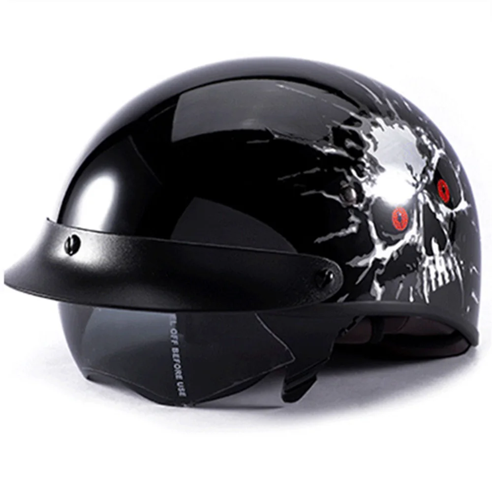 LVCOOL мотоциклетный шлем для мужчин ретро Половина шлем Casco Мото шлем скутер мотоциклетный гоночный шлем для верховой езды с DOT сертификация