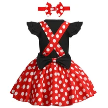 Girl Baby Birthday Clothes Cake Smash Outfit Polka Dot Outfit Cute Minnie Fancy Dress up Baby Girls Clothes Set Photography Prop