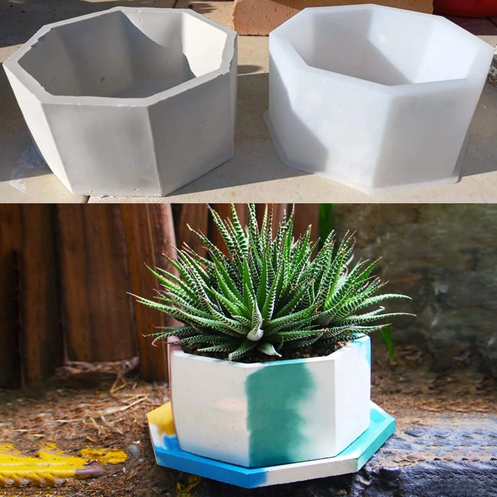 Large Flower Pot Silicone Mold Concrete Cement Plant Pot Mold Diy