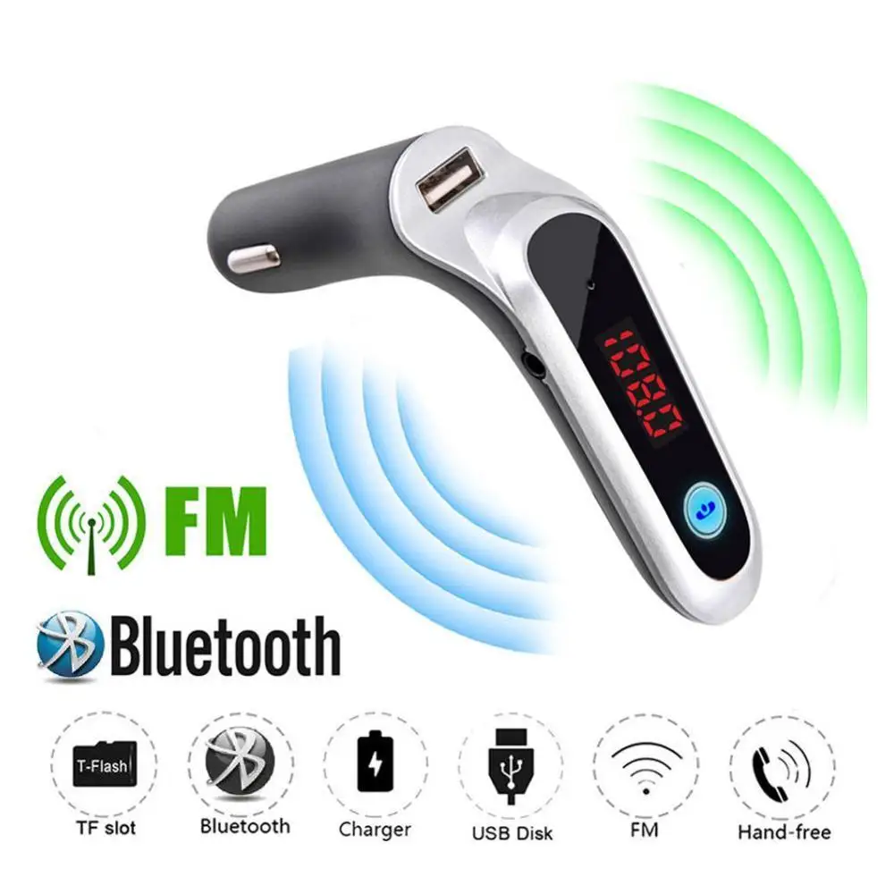 USB TF карта Поддержка зарядного устройства комплект беспроводной связи bluetooth для автомобиля ЖК-дисплей Hands-Free fm-передатчик MP3 музыкальный плеер Мобильные Телефоны Планшеты Dsp