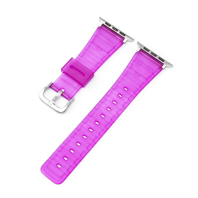Silicone Strap for Apple Watch 44mm 40mm 42mm 38mm Band iWatch Series 2 3 4 5 6 SE Thin Colorful TPU Wrist Bracelet