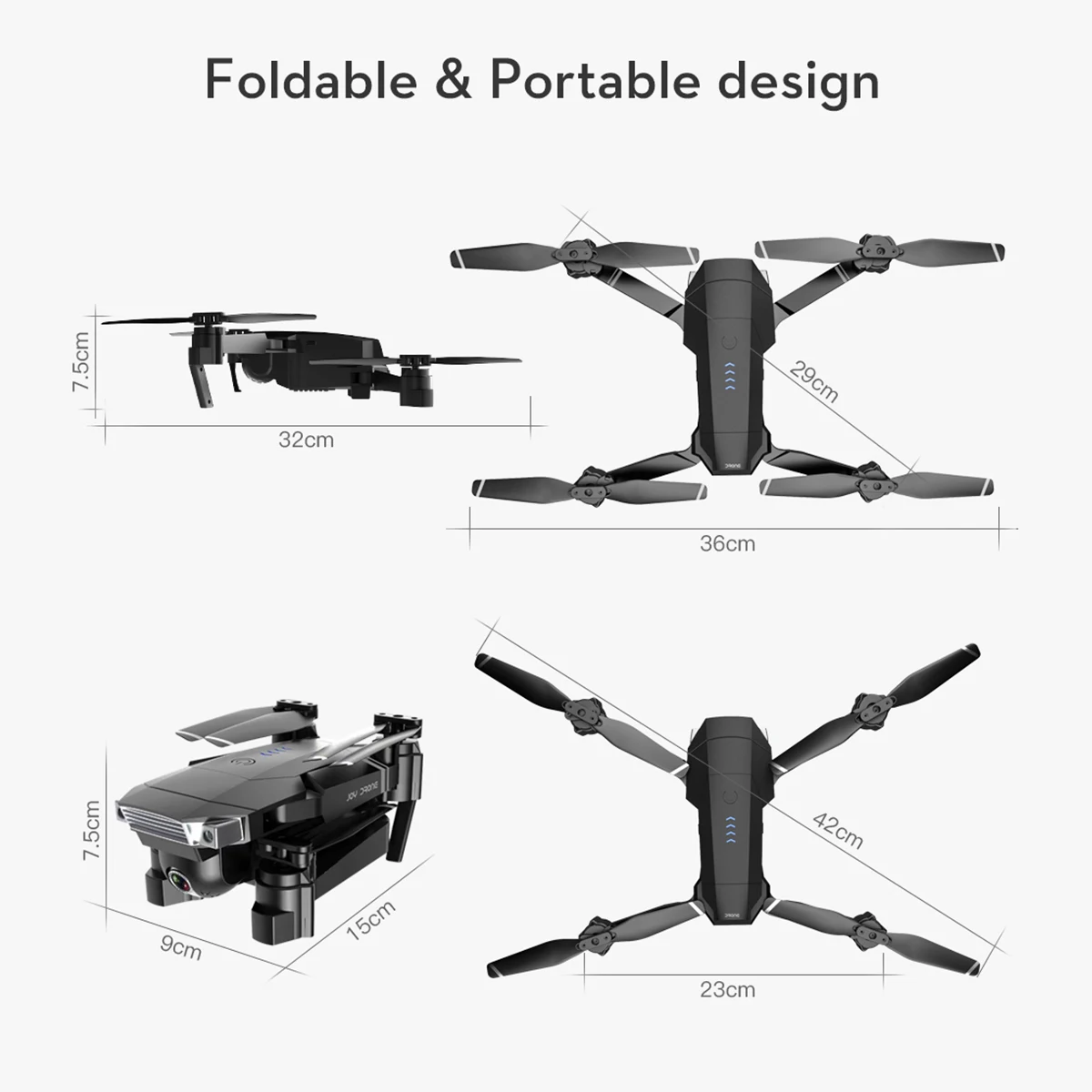 SG901 камера Дрон 4K HD Двойная камера дроны следуют за мной Квадрокоптер FPV Профессиональные с GPS долгий срок службы батареи Дрон