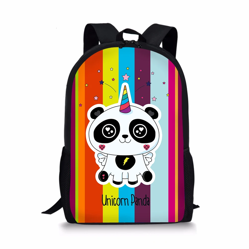 #*Cheap HaoYun Children #039;s Backpack Panda Colorful Unicorn Pattern Students School Bags Teenagers Book Bag Mochila Women #039;s Travel Bag