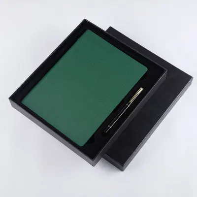 Gift Box A Записная книжка из искусственной кожи для деловых встреч, офиса, 6 отверстий, линия, дневник, несъемный блокнот, спираль, блокнот, на заказ, логотип, подарочная коробка - Цвет: Gift Box A