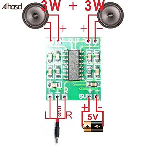 PAM8403 Супер Мини цифровой усилитель плата 2*3 Вт Класс D Цифровой 2,5 В в до В 5 в усилитель мощности плата эффективная