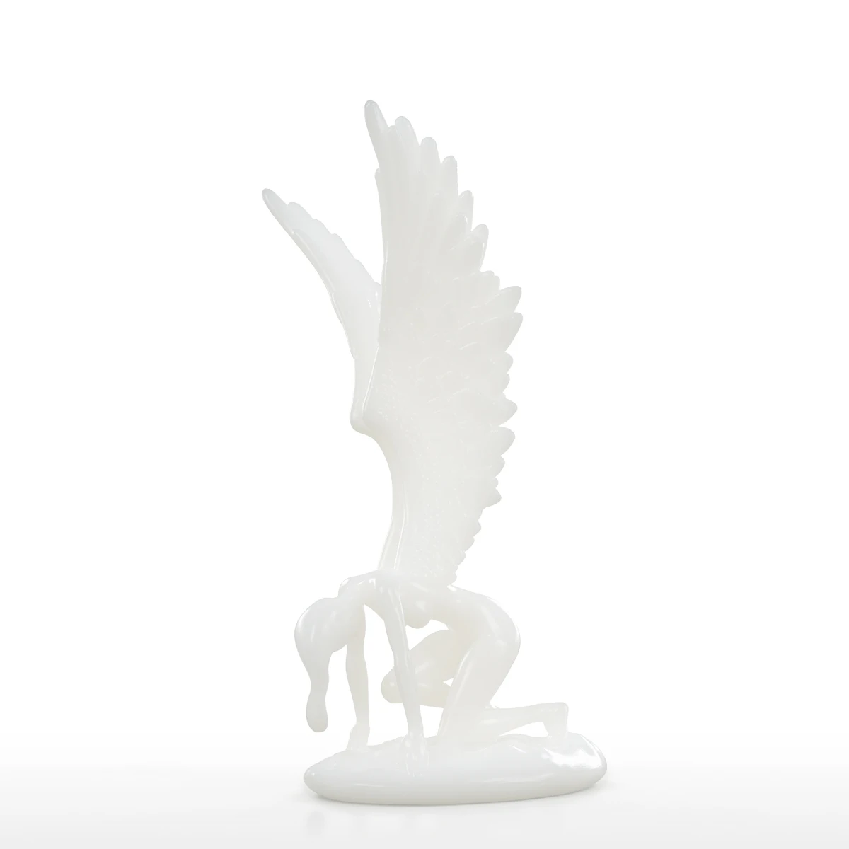 Фигурка ангела с крыльями, 3D Рисунок, скульптура для гостиной, спальни, украшение для дома, западный миф, художественный декор, абстрактное искусство, статуя