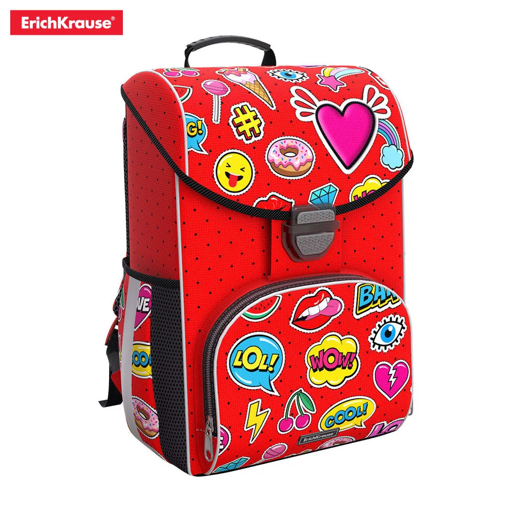 Ученический ранец ErichKrause ErgoLine 15L для девочек Colibri Horse Flower Owl Mimi Dog Music Fox Patchwork Sweet