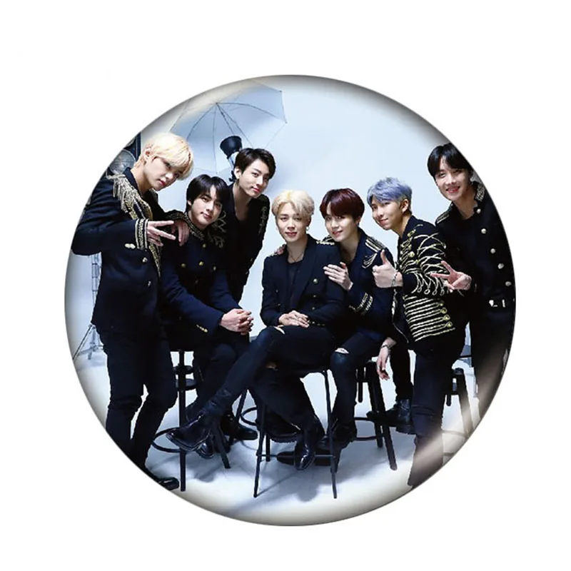 5 см Kpop Bangtan значок для мальчиков альбом булавки брошь аксессуары для одежды шляпа украшение для рюкзака - Окраска металла: 65