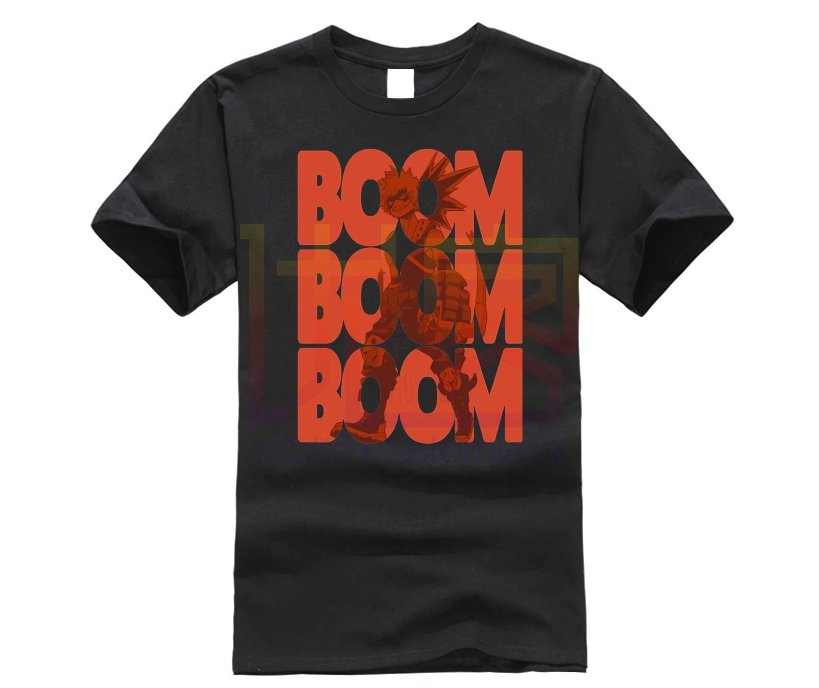 Bakugou футболка Boom Katsuki мужская с коротким рукавом Футболка принтом потрясающая
