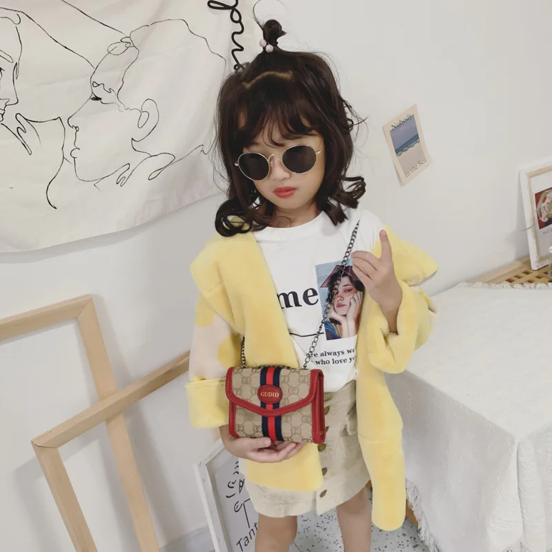 

Winter New Style Fashion Catwalks Children Girls Mini Concave Modeling Trim Package Shoulder Purse Bag WOMEN'S Bag