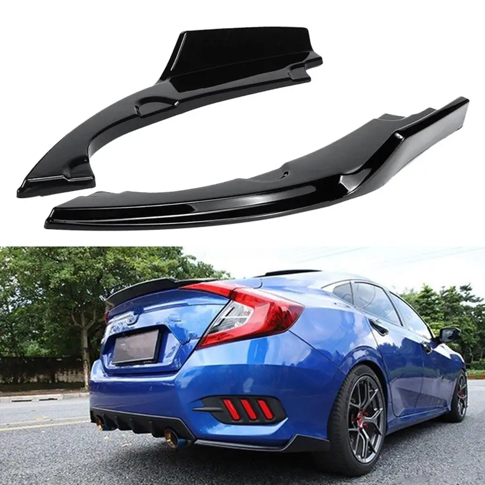 Car Rear Bumper Lip Diffuser For Honda Civic 20162018 Splitter Spoiler