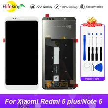 Écran tactile LCD de remplacement avec châssis, capteur d'assemblage, AAA +++, pour Xiaomi Redmi 5 Plus, Note 5=