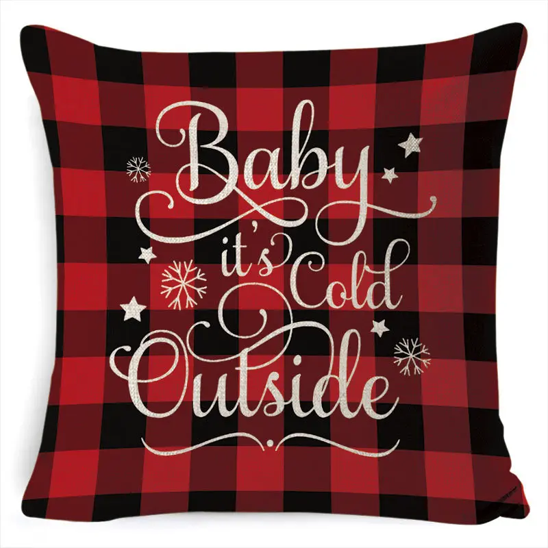 Microfine Merry Christmas Cushion Cover soft Throw Pillow Case Decorative Pillows Covers For Living Room - Цвет: code 4