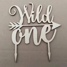 

Baby Shower Party Cake Topper Wild One Cupcake Toppers Kids Birthday Party Decorations 17.5x15cm