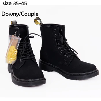 

Doc Men's Boots Martens Suede Leather Boots Motocycle Boots Waterproof Leather Booties Size 45 Work Shoes