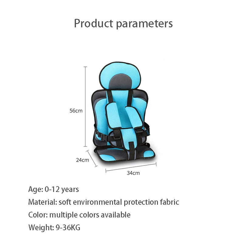 Kids Safe Chair Mat 3-12Year Old Portable Children's Chairs Updated Version Thickening Sponge Baby Stroller Cushion Accessories baby stroller accessories girly